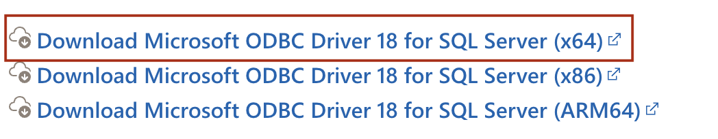 Microsoft ODBC Driver for SQL Server