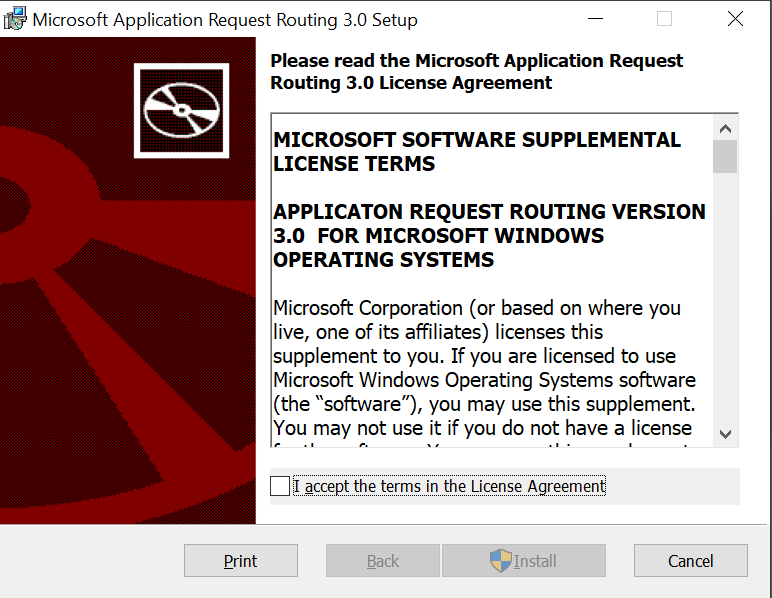 Application Request Routing Installer