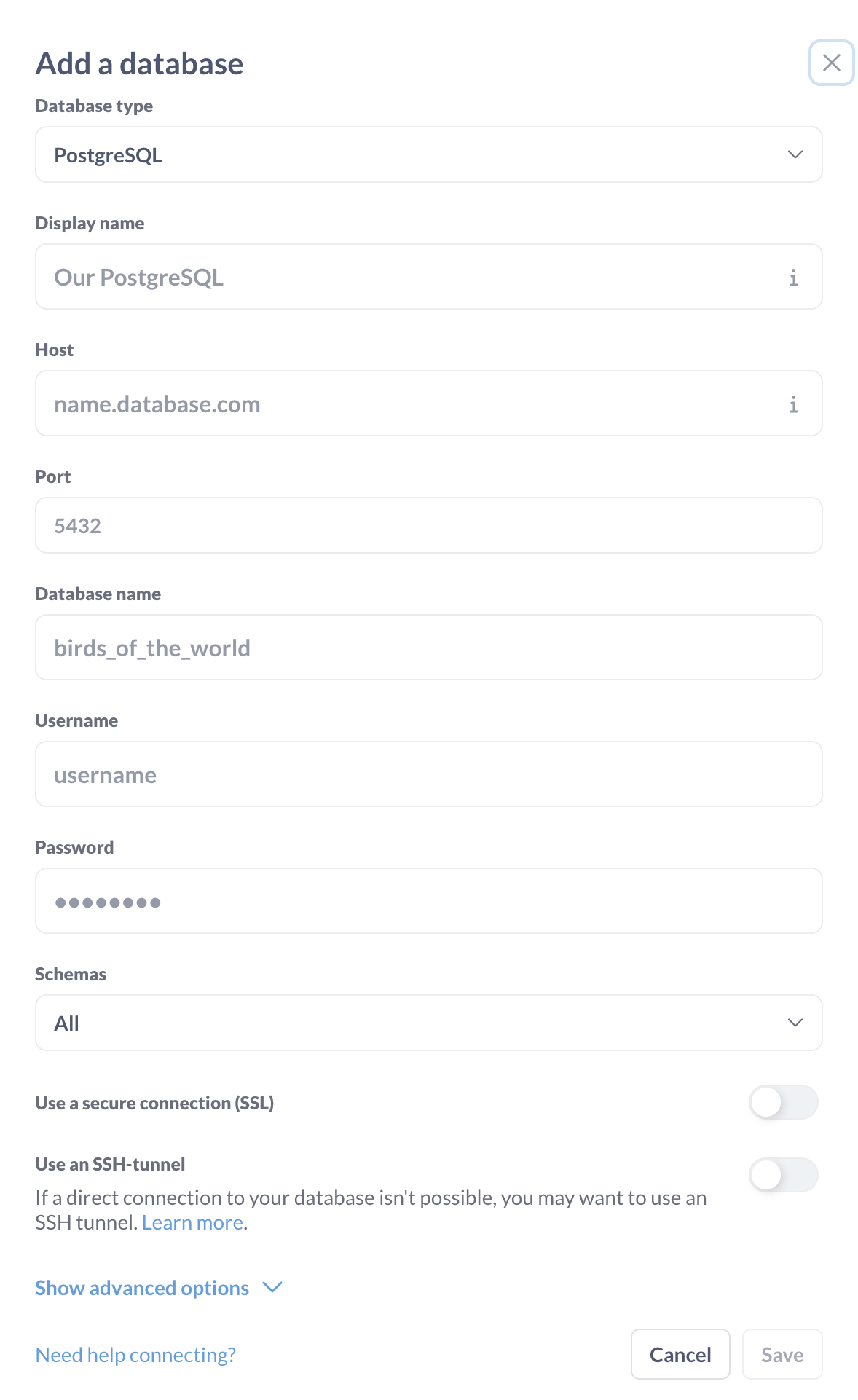 Connect your database