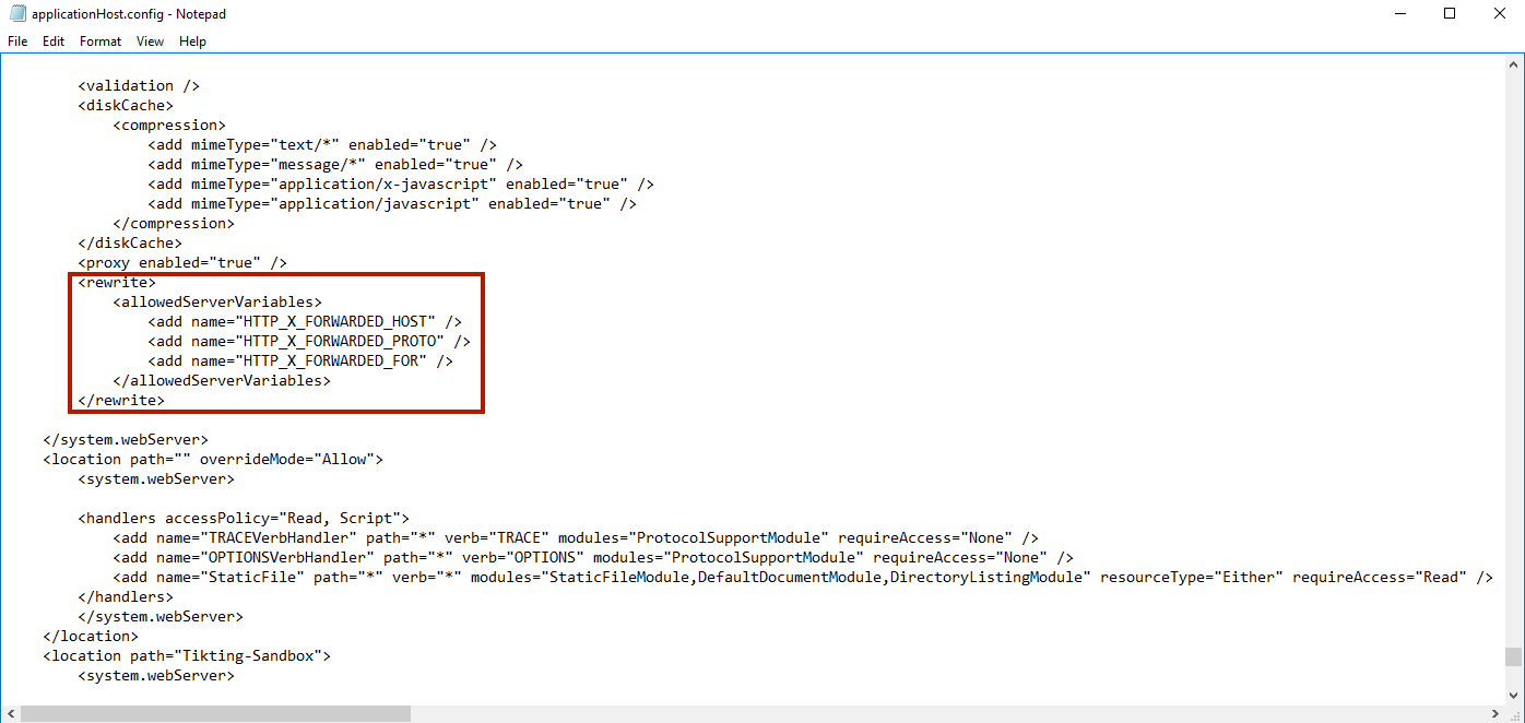Request Header Forwarding