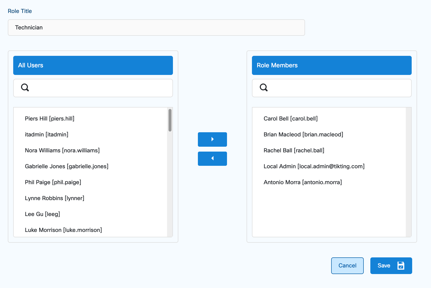 Role Members Assignment