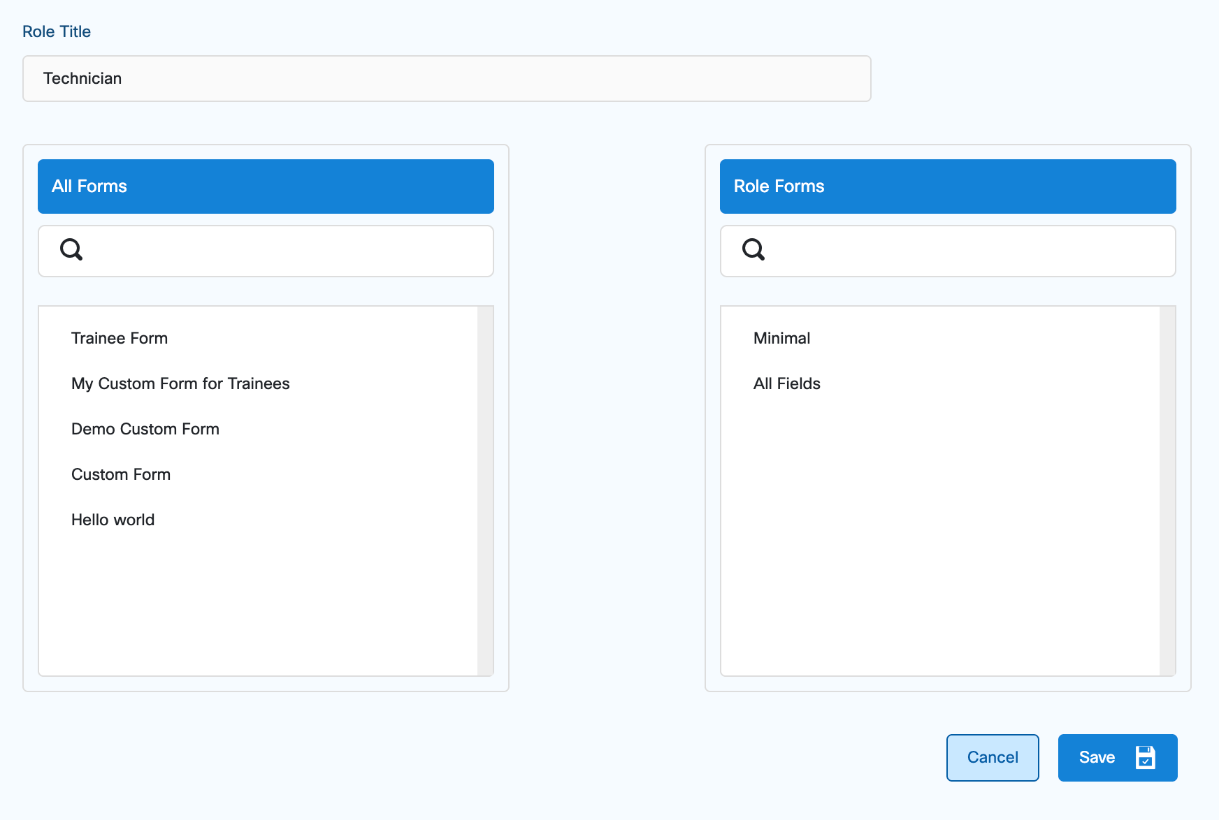 Role Request Form Assignment